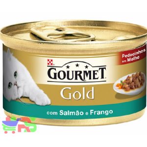 Húmida Gato Gourmet Gold Souffle de Salmão 85 G